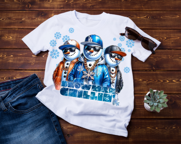 Cool Santa and his cool helpers tee - Image 2