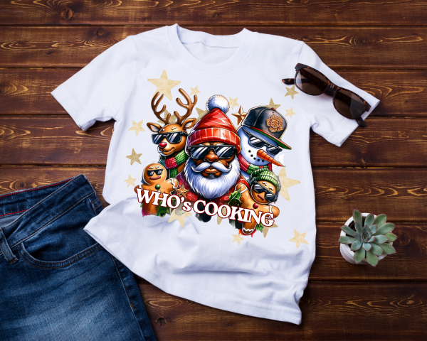 Cool Santa and his cool helpers tee